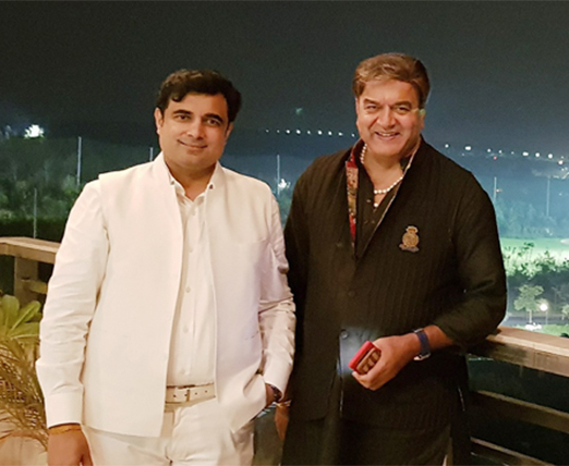 astrologer pawan kaushik with celebrity actor surendra pal